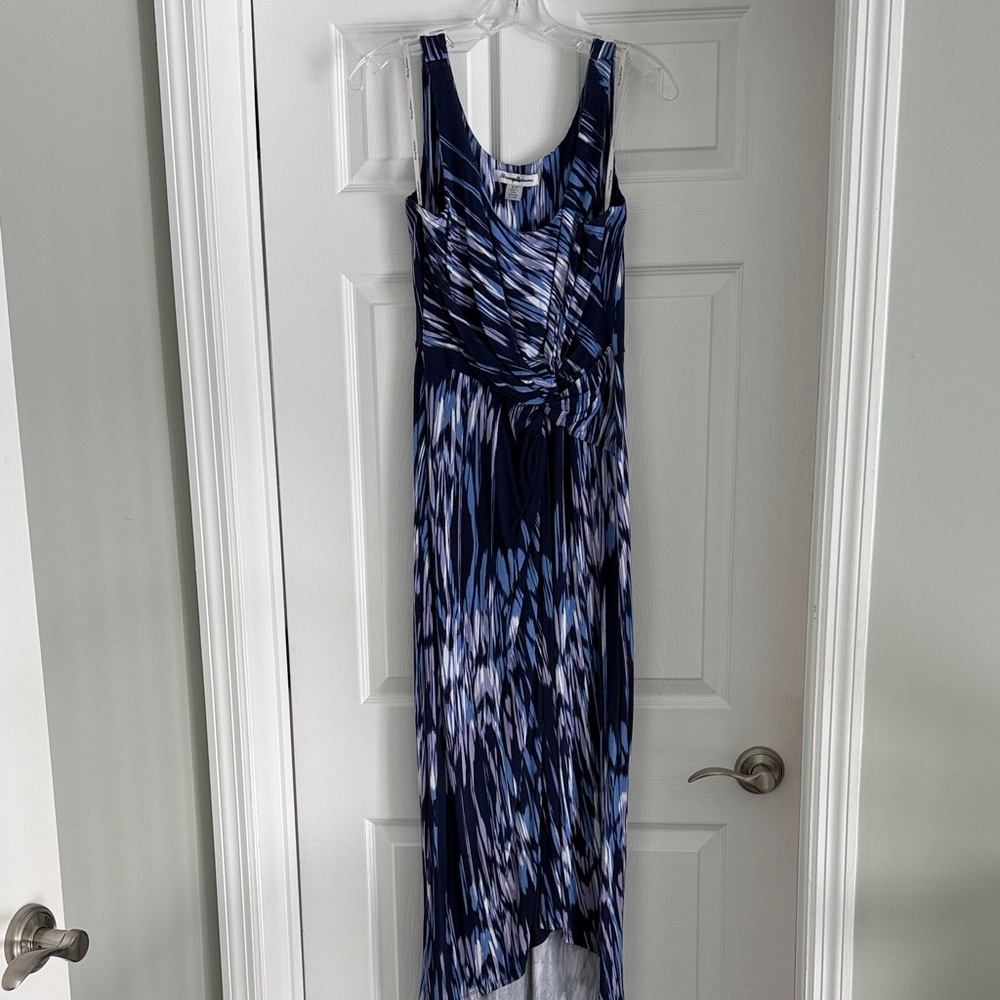 Tommy Bahama Blue and White High Low Dress